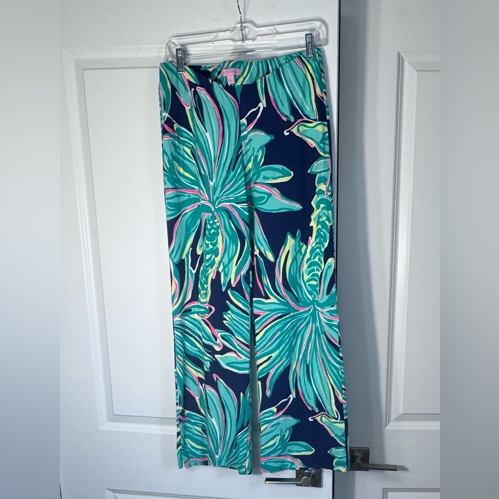 Lilly Pulitzer Blue and Green Tropical Pants